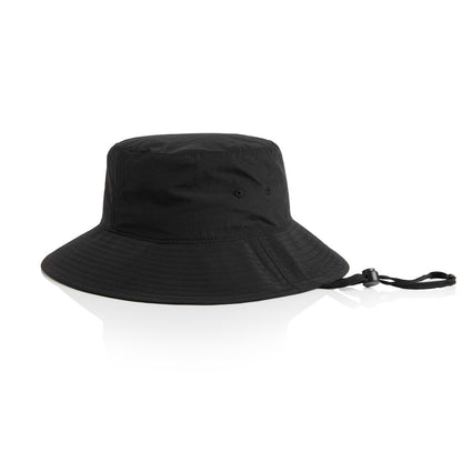 Nylon Wide Brim Bucket Hat - 1174