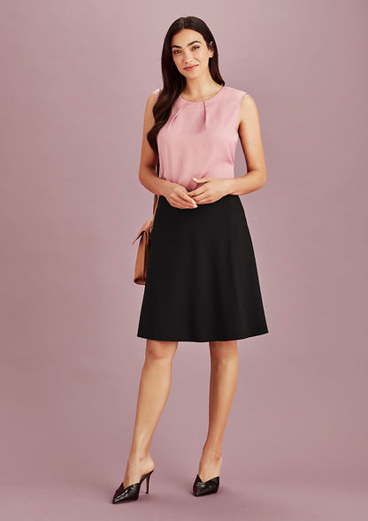 Biz Corporate Womens Bandless Flared Skirt (20718)