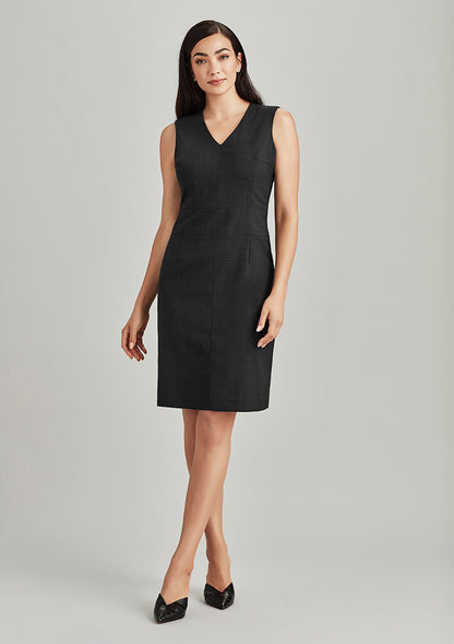 Biz Corporate Womens Sleeveless V Neck Dress (34021)