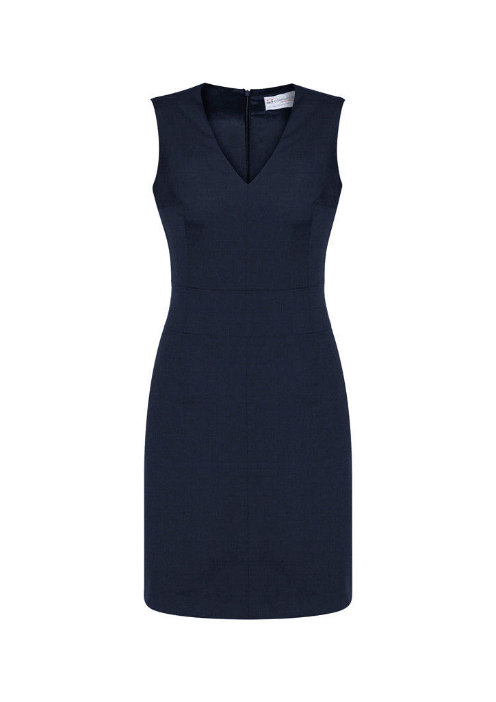 Biz Corporate Womens Sleeveless V Neck Dress (34021)