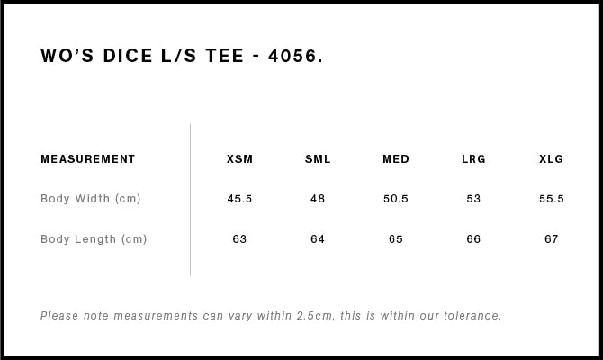 BBH Women's Dice L/S Tee (Shorter)