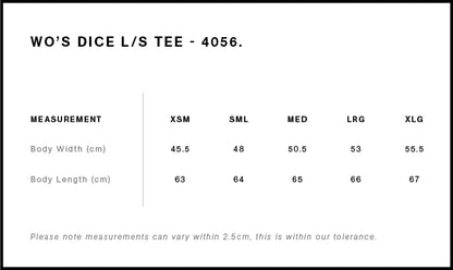 BBH Women's Dice L/S Tee (Shorter)