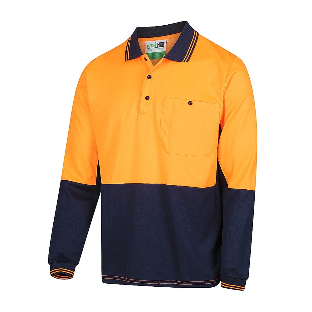 Workit Long Sleeve Poly Cotton Polo Shirt | 5004