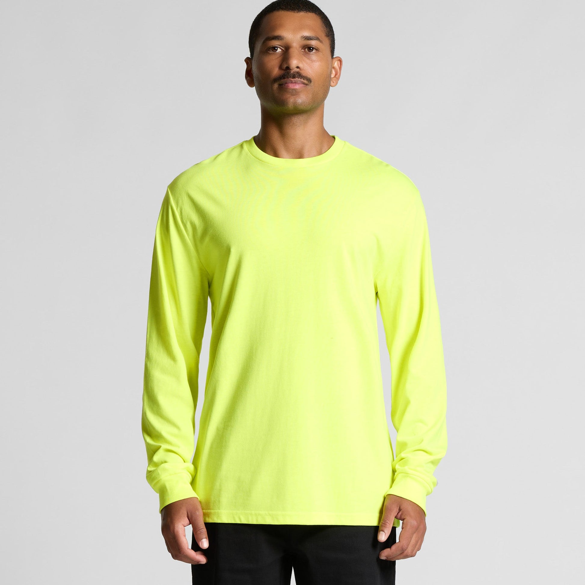 Mens Block Safety L/S Tee (Safety Colours) - 5054F