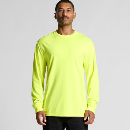 Mens Block Safety L/S Tee (Safety Colours) - 5054F