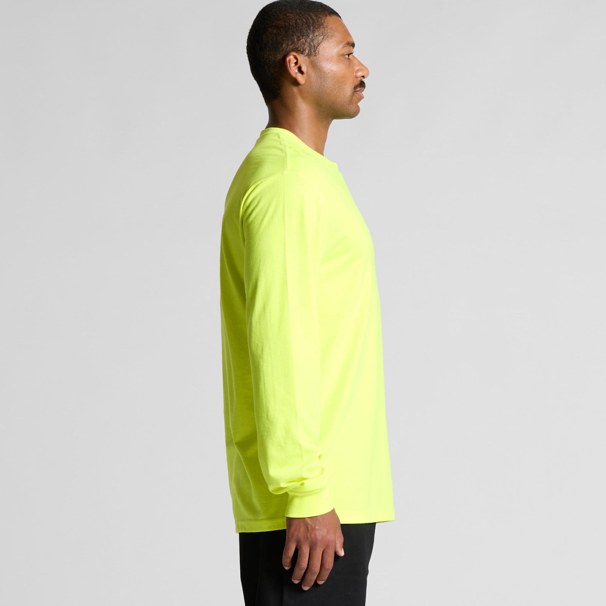 Mens Block Safety L/S Tee (Safety Colours) - 5054F