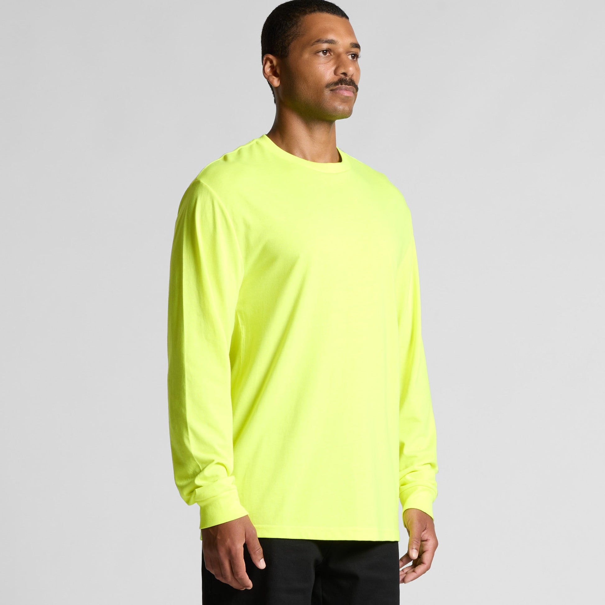 Mens Block Safety L/S Tee (Safety Colours) - 5054F