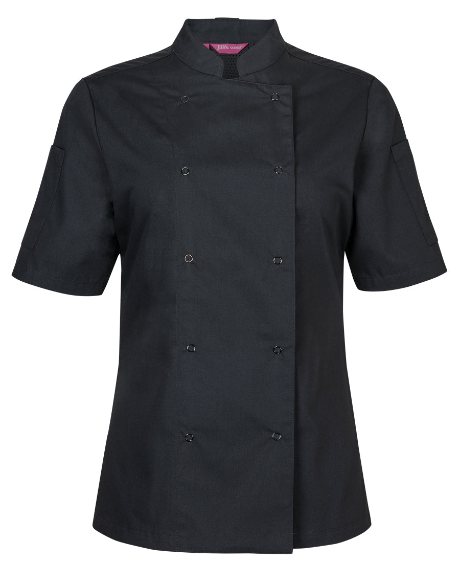 JB'S Ladies S/S Snap Button Chef Jacket (5CJS1)