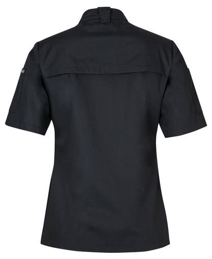 JB'S Ladies S/S Snap Button Chef Jacket (5CJS1)