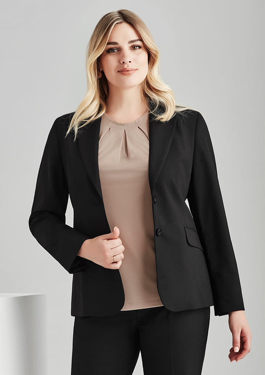 Biz Corporate Comfort Wool Stretch Womens Longline Jacket (64012)