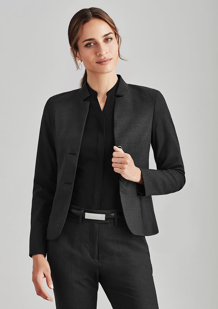 Biz Corporate Womens Short Jacket with Reverse Lapel (64013)