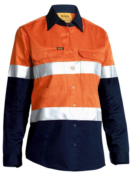 Women's Taped Hi Vis Cool Lightweight Drill Shirt