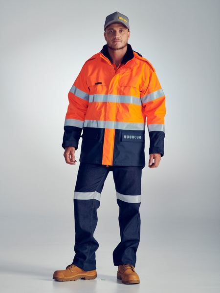Taped Hi Vis Fr Wet Weather Shell Jacket - BJ8110T