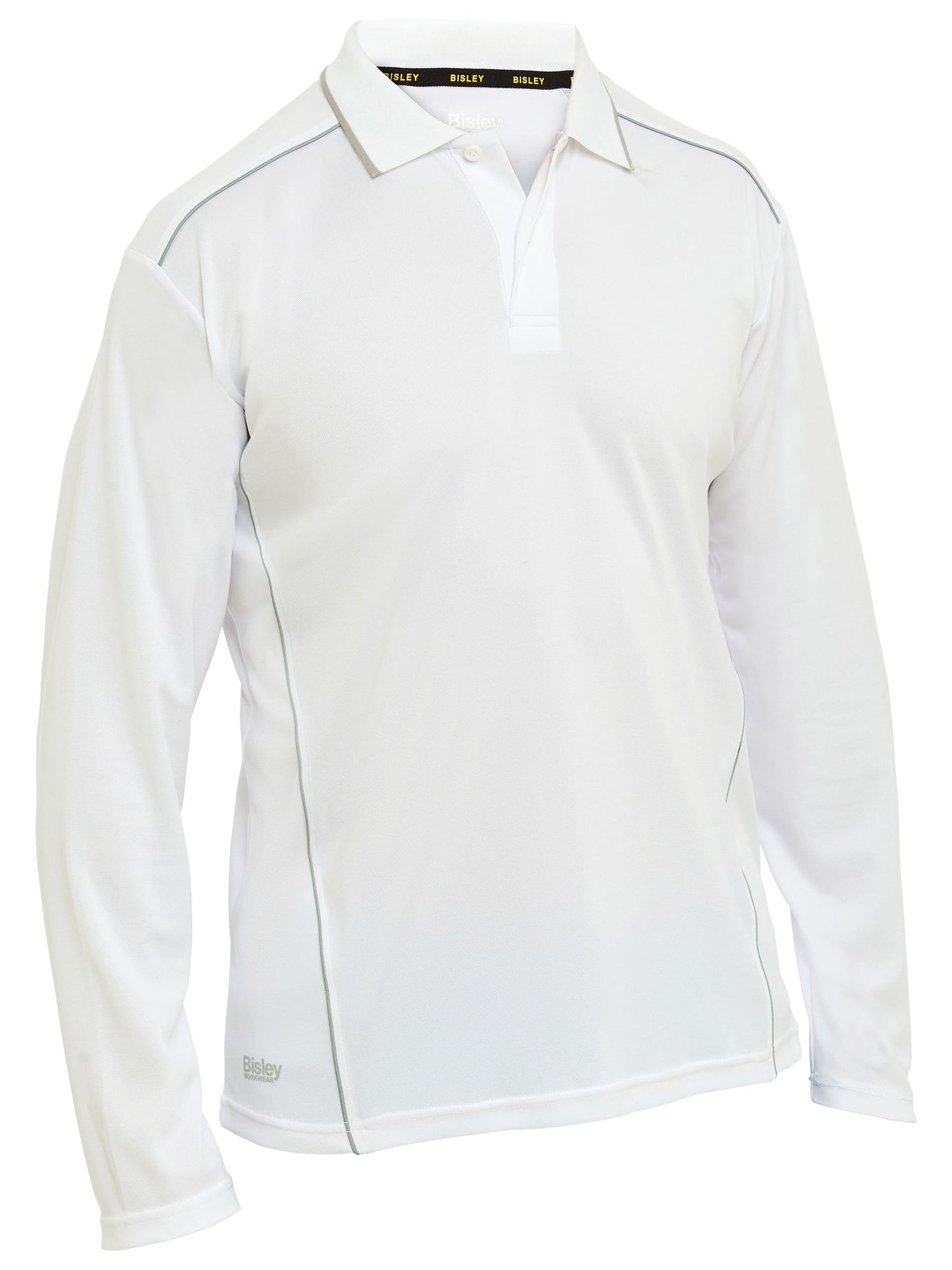 Cool Mesh Polo with Reflective Piping | Long Sleeve