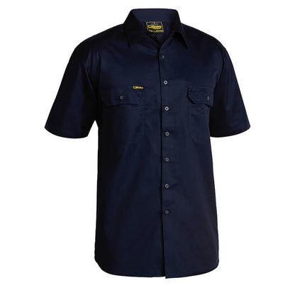 Lightweight Cotton Drill Shirt Short Sleeve Khaki