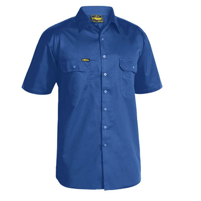 Lightweight Cotton Drill Shirt Short Sleeve Khaki