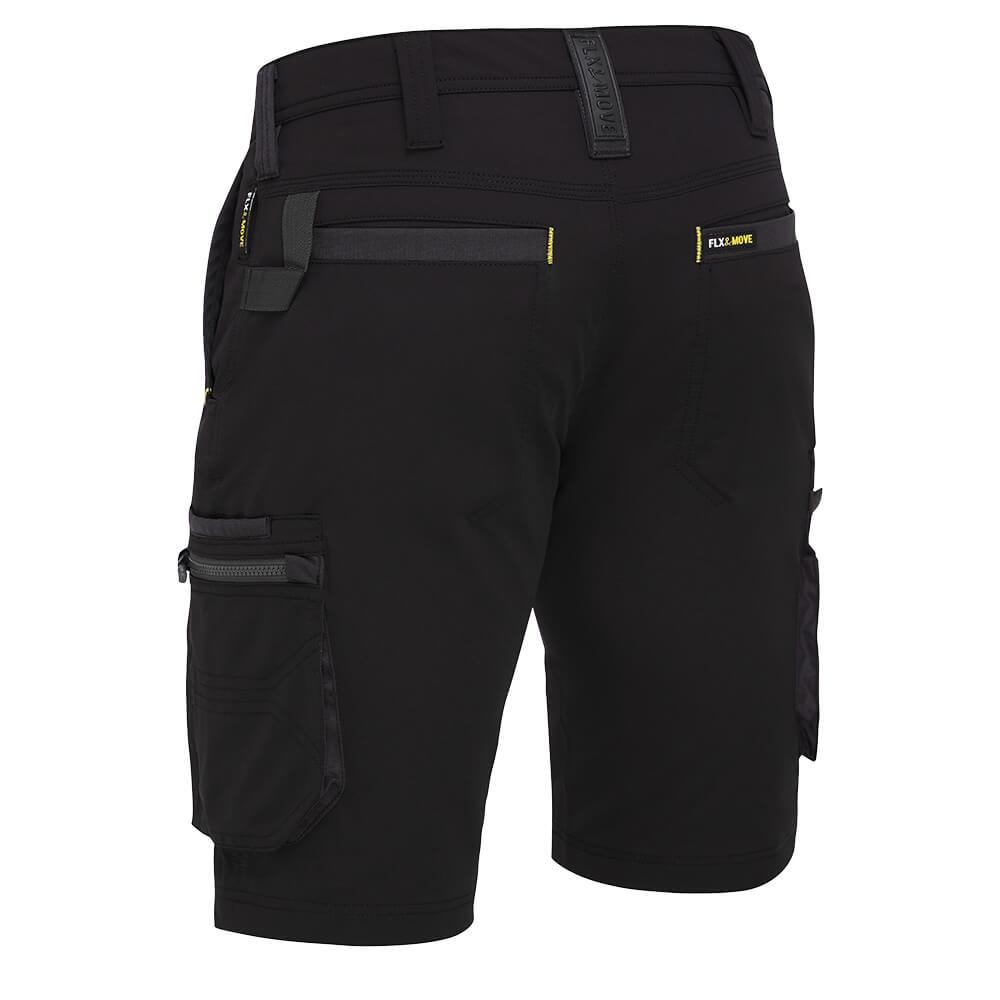 Bisley BSHC1332 FLX & Move 4-Way Stretch Zip Cargo Shorts Black
