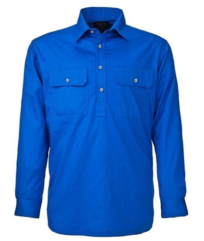 Mens Pilbara Closed Front L/S Shirt