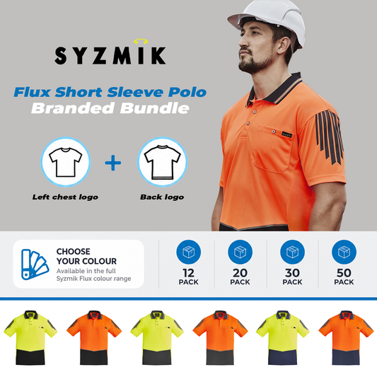 Syzmik Mens Flux Short Sleeve Polo Bundle