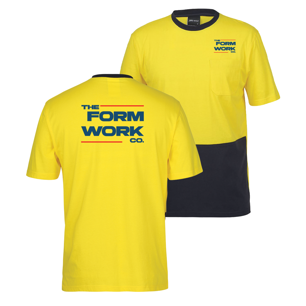 FORMWORK CO Hi Vis Crew Neck Cotton T-Shirt