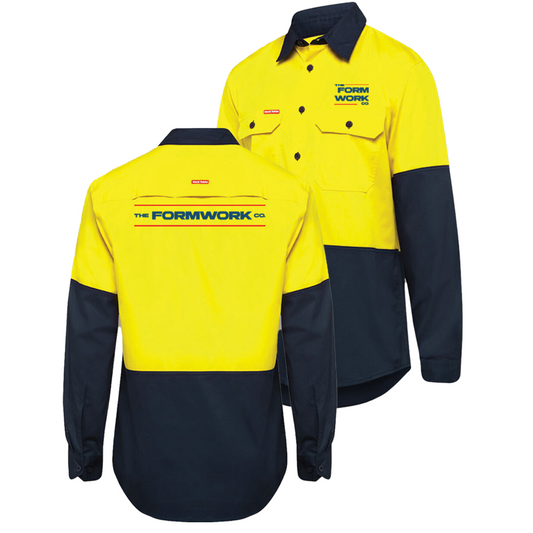FORMWORK CO LONG SLEEVE 2TONE TAPED VENTED SHIRT