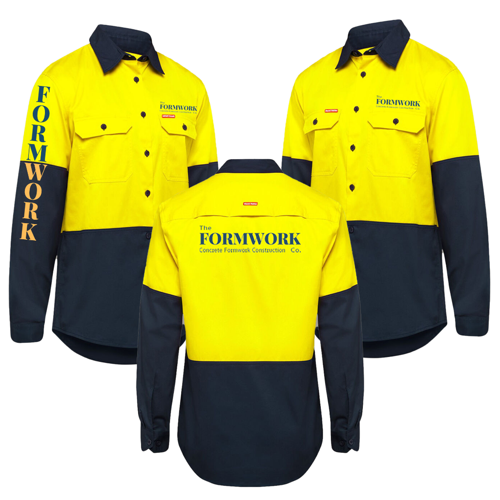 FORMWORK CO LONG SLEEVE 2TONE TAPED VENTED SHIRT