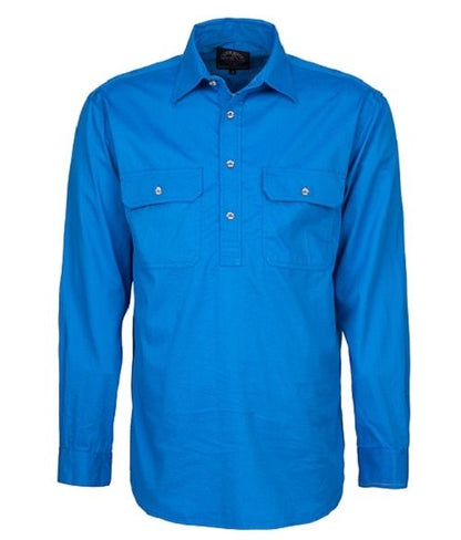 Mens Pilbara Closed Front L/S Shirt