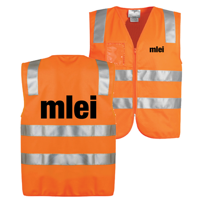 MLEI Hi Vis Full Zip Vest