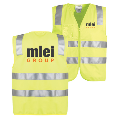 MLEI Hi Vis Full Zip Vest
