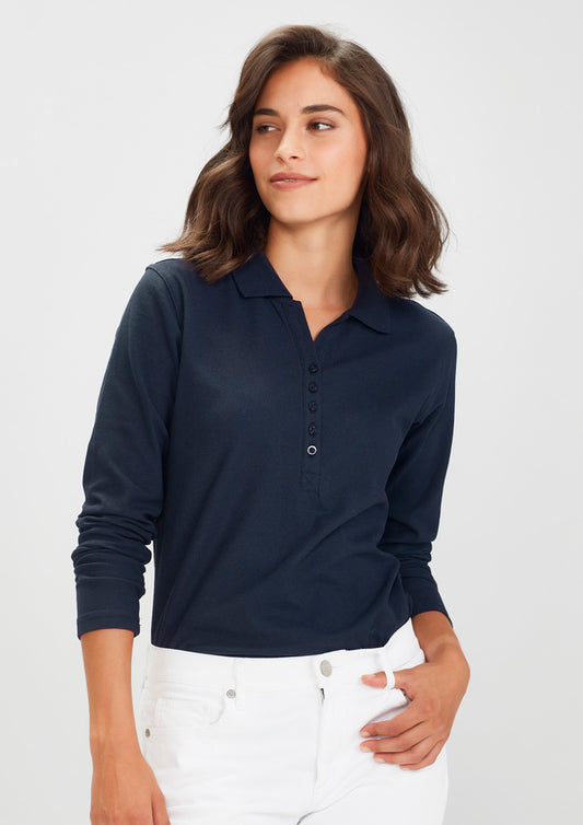 Womens Crew Long Sleeve Polo