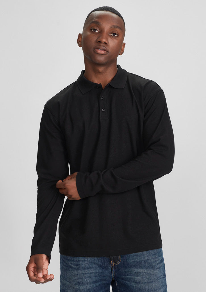 Biz Collection Mens Crew Long Sleeve Polo (P400ML)