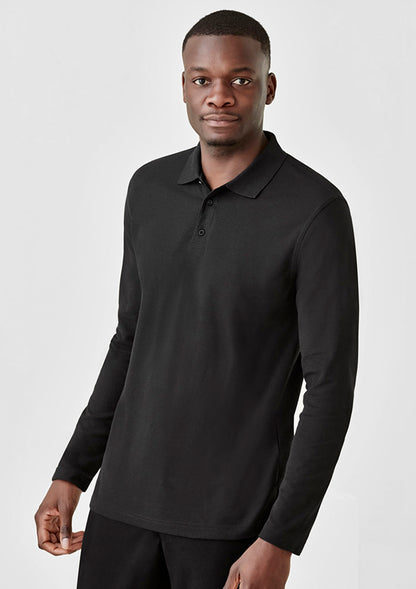 Mens Crew Long Sleeve Polo