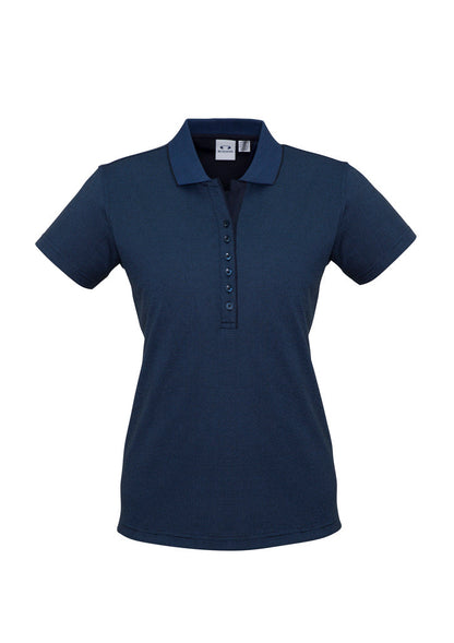 Biz Collection Womens Shadow Short Sleeve Polo (P501LS)