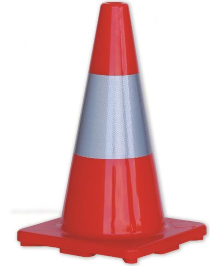 Orange PVC Traffic Cone / Reflective Tape 450mm