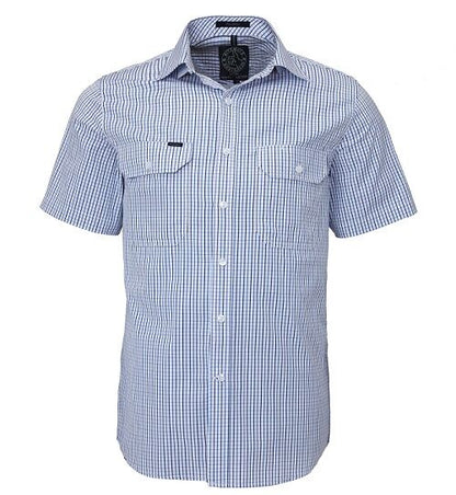 Pilbara Men's Short Sleeve Checked Shirt