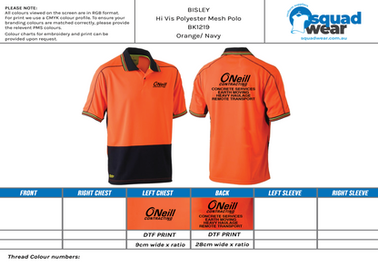 O'NEILL Hi Vis Polyester Mesh Polo