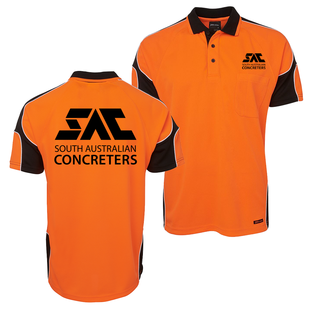 SAC Hi Vis S/S Arm Panel Polo
