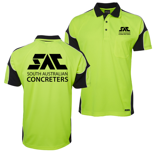 SAC Hi Vis S/S Arm Panel Polo