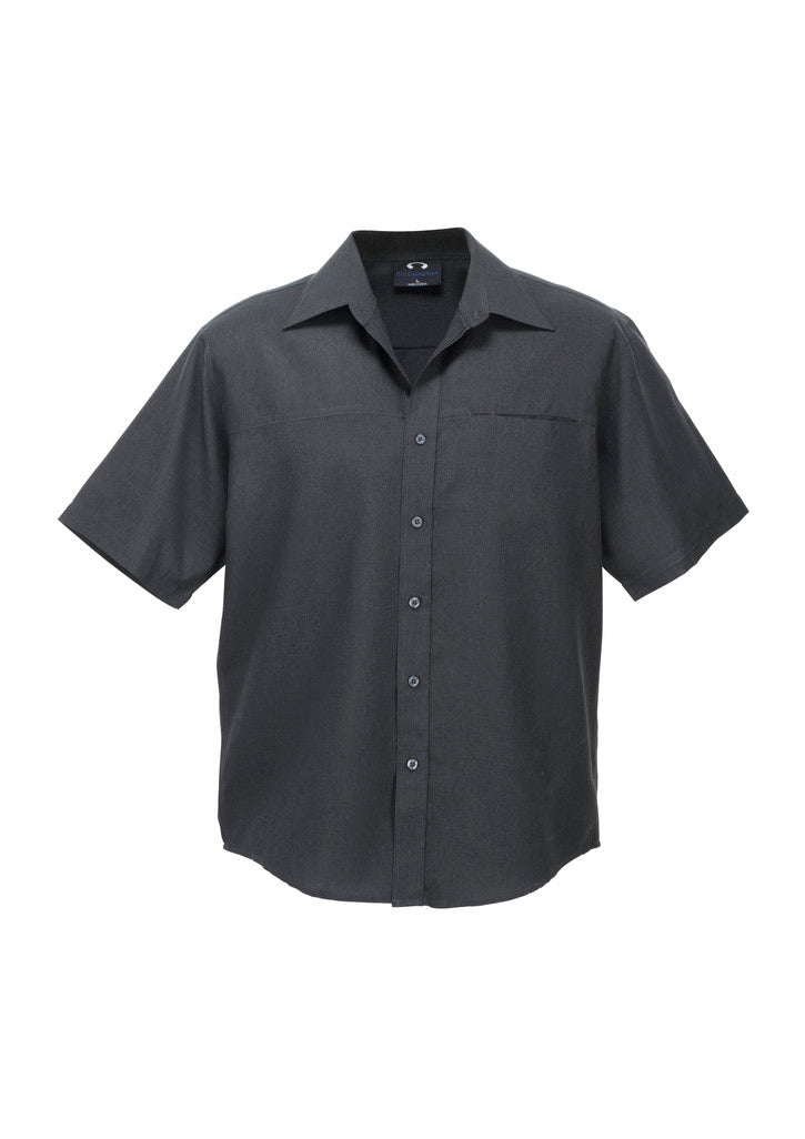 Biz Collection Mens Plain Oasis Short Sleeve Shirt- (SH3603)