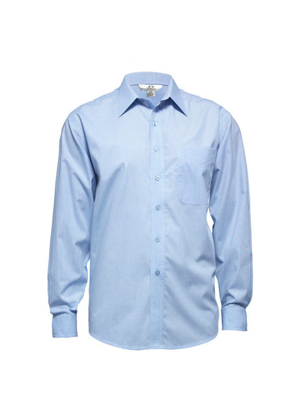 Biz Collection Mens Micro Check Long Sleeve Shirt -(SH816)