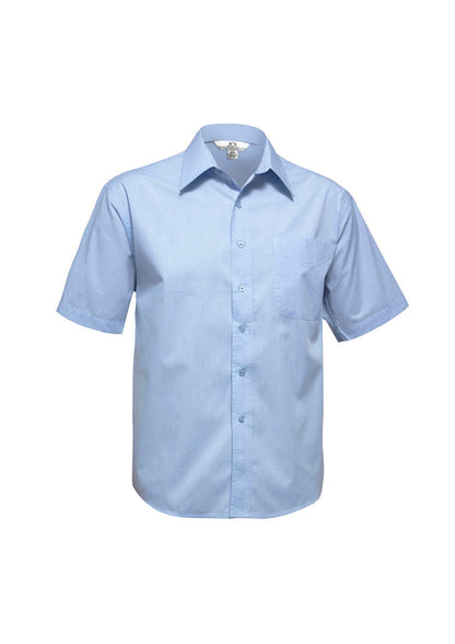 Biz Collection Mens Micro Check Short Sleeve Shirt (SH817)