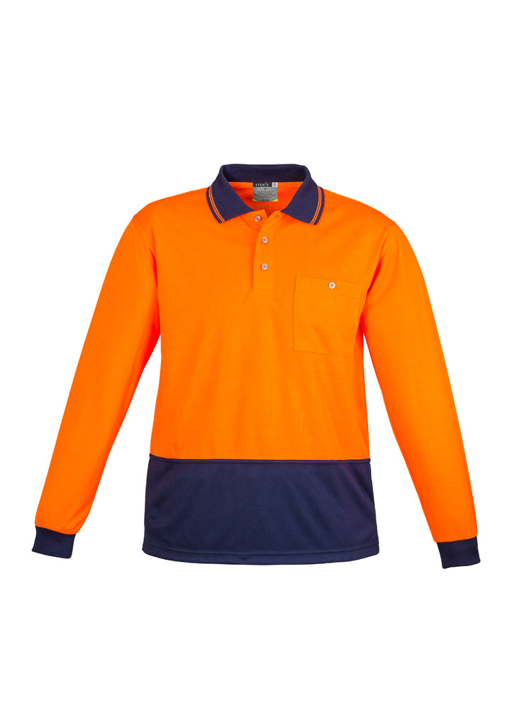 Syzmik Unisex Hi Vis Basic Spliced Polo - Long Sleeve (ZH232)