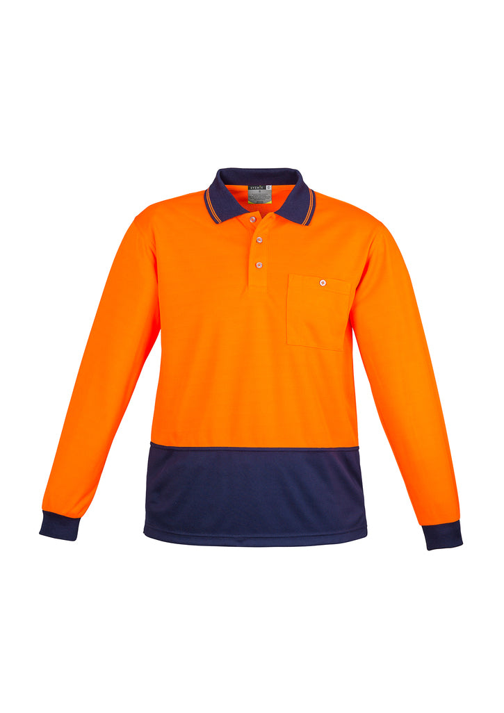 Syzmik Unisex Hi Vis Basic Spliced Polo - Long Sleeve (ZH232)