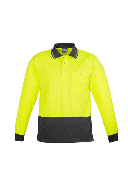 Syzmik Unisex Hi Vis Basic Spliced Polo - Long Sleeve (ZH232)