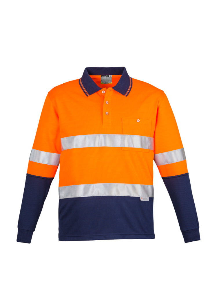 Syzmik Mens Hi Vis Spliced Polo - Long Sleeve Hoop Taped- (ZH235)