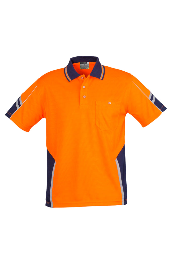 Syzmik Mens Hi Vis Squad Short Sleeve Polo-(ZH237)