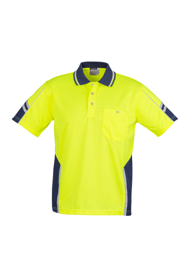 Syzmik Mens Hi Vis Squad Short Sleeve Polo-(ZH237)