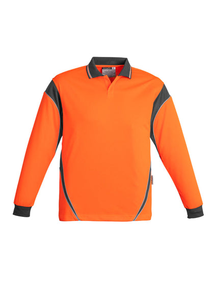 Syzmik Mens Hi Vis Aztec Long Sleeve Polo- (ZH249)