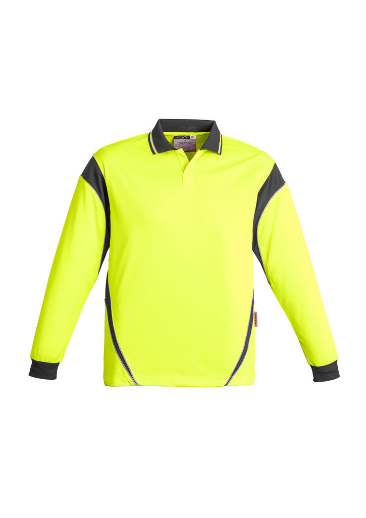 Syzmik Mens Hi Vis Aztec Long Sleeve Polo- (ZH249)