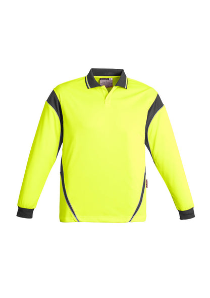 Syzmik Mens Hi Vis Aztec Long Sleeve Polo- (ZH249)